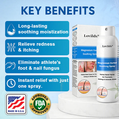 ✅ Official Store: Lovilds® Magnesium Herbal Psoriasis Spray ⚕ FDA Certified (Relieves psoriasis and eczema, improves bacterial infections in the genital area, treats acne and warts, relieves joint pain and neuropathic pain)