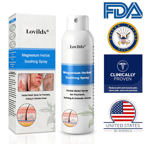✅ Official Store: Lovilds® Magnesium Herbal Psoriasis Spray ⚕ FDA Certified (Relieves psoriasis and eczema, improves bacterial infections in the genital area, treats acne and warts, relieves joint pain and neuropathic pain)