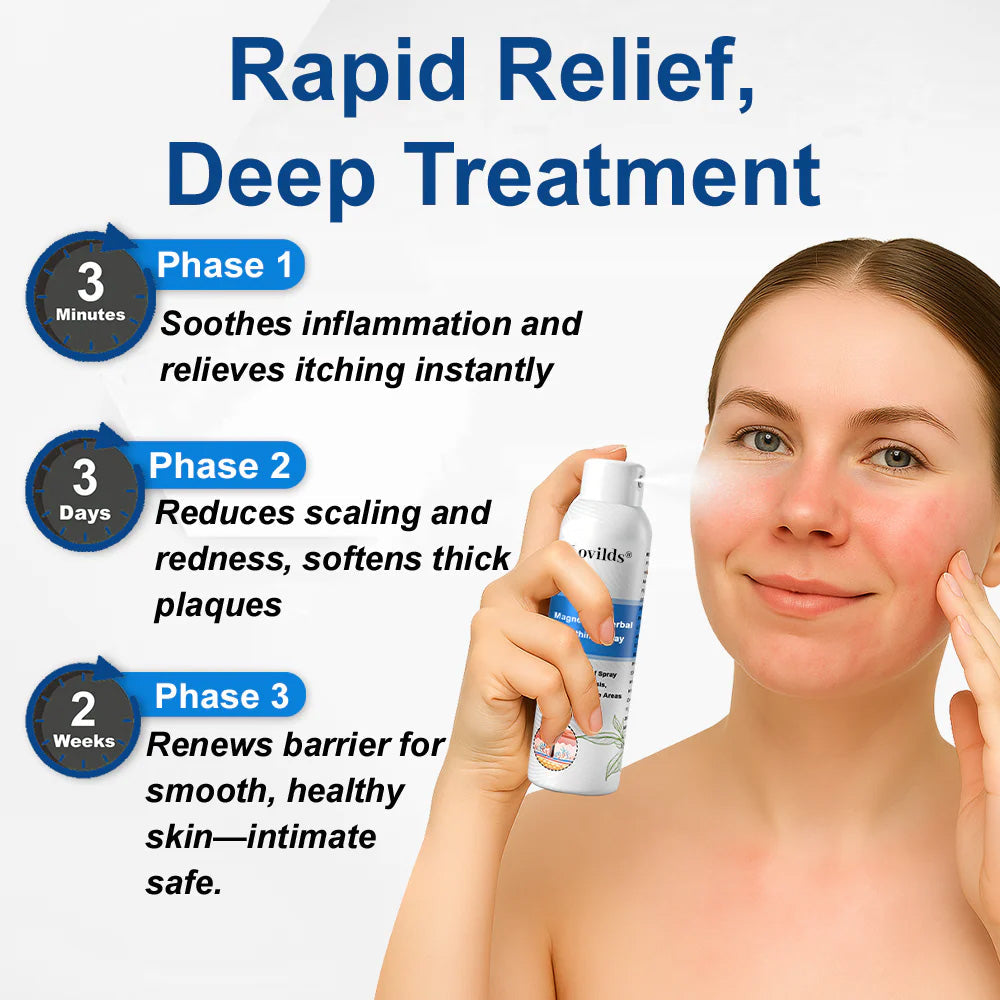 ✅ Official Store: Lovilds® Magnesium Herbal Psoriasis Spray ⚕ FDA Certified (Relieves psoriasis and eczema, improves bacterial infections in the genital area, treats acne and warts, relieves joint pain and neuropathic pain)